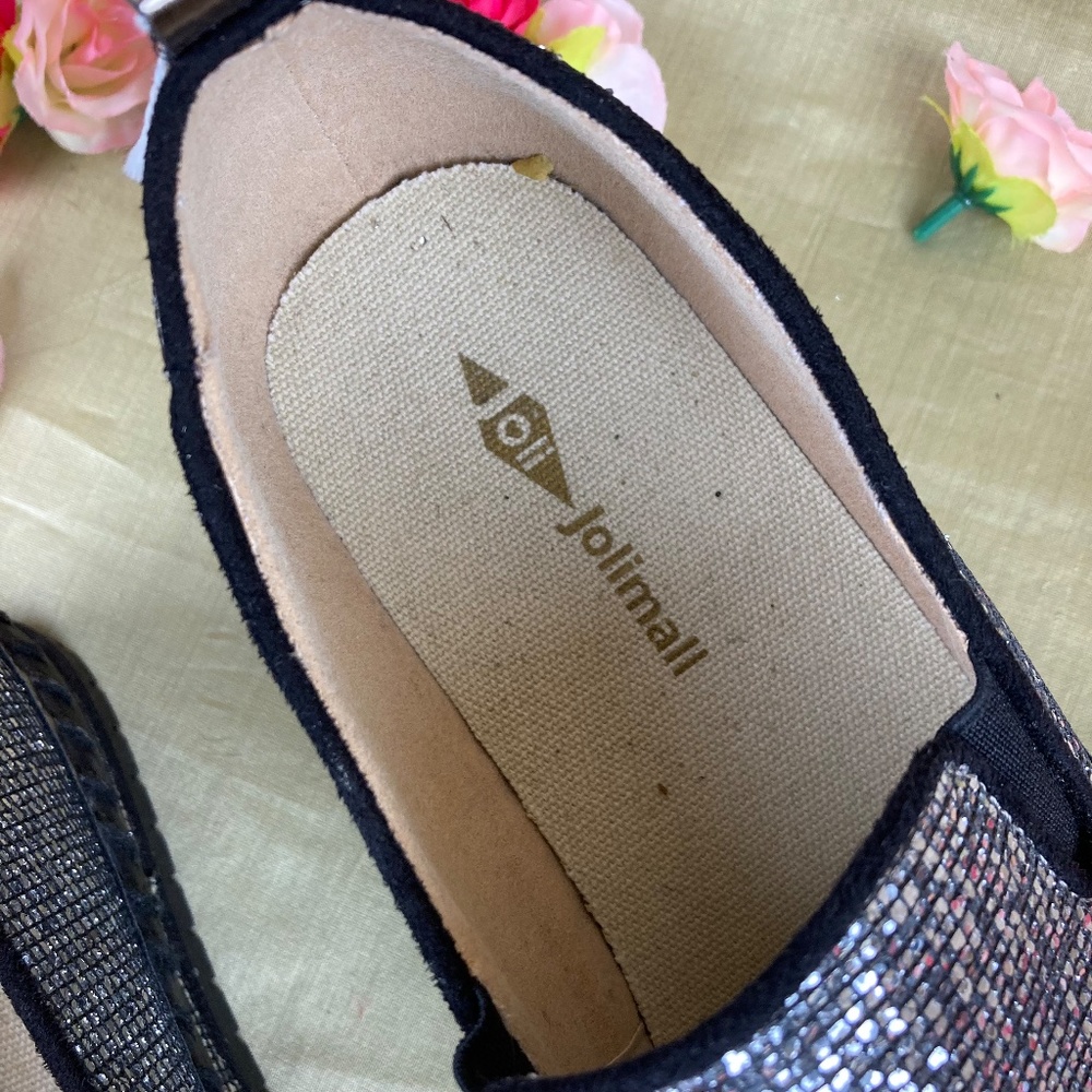Jolimall Glitter Slip on Sneakers Sz 9 NWOT - Picture 8 of 13